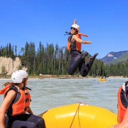 Horsing around on the Kicking Horse River