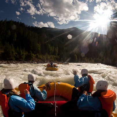 River rafting with Glacier on the Kicking Horse River