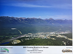 Best Tourist Attraction in Golden BC Award for Glacier Raft Company