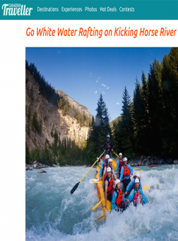 Glacier Raft Company featured in Canadian Traveller