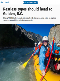 Toronto Star features river rafting in Golden BC with Glacier Raft Company