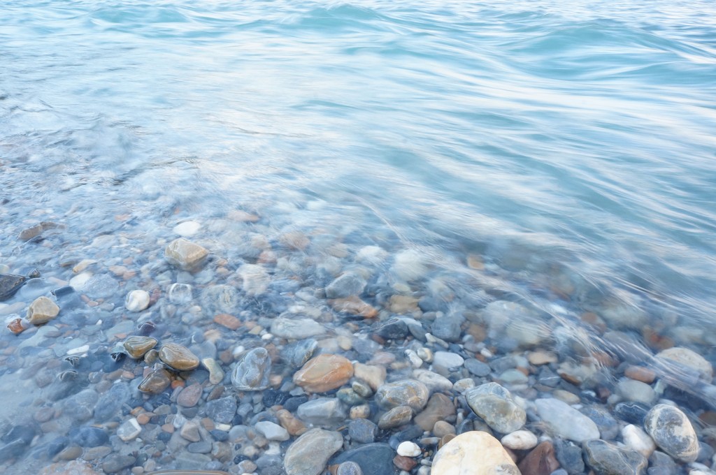 Water in the Kicking Horse River in Golden BC