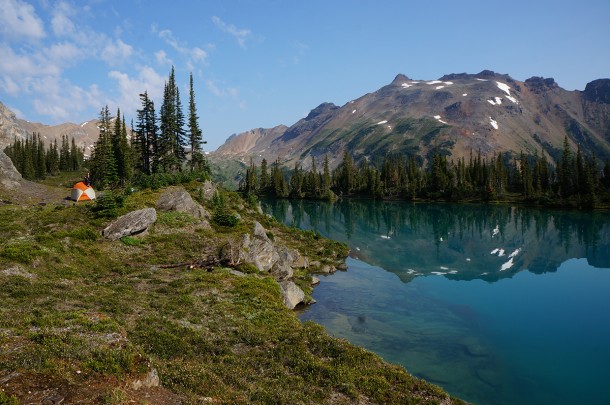 Hiking and camping at Holt Lakes near Golden, B.C.