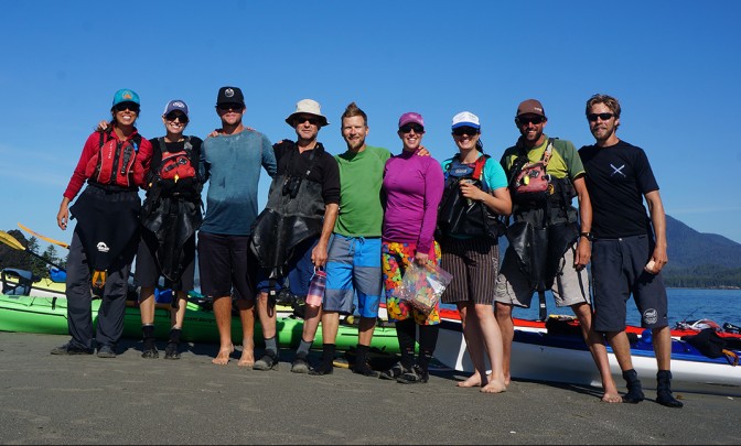 Sea kayaking near Vancouver Island 