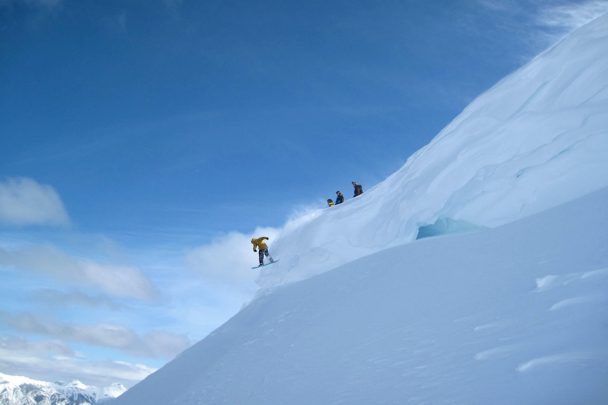 Snowboarding at Kicking Horse Mountain Resort in Golden BC