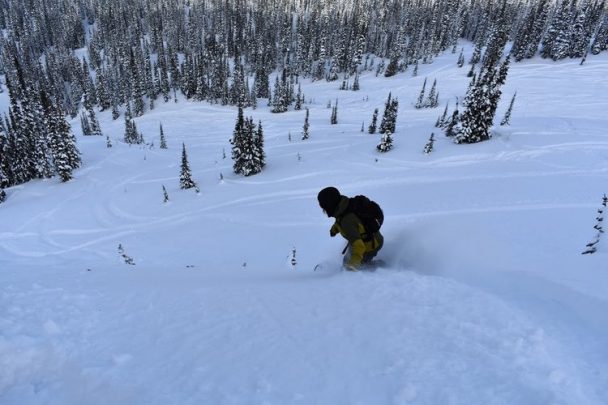 Snowboarding in Golden, BC