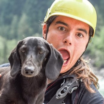 Rafting Kicking Horse River with Glacier Raft guide Emmanuel