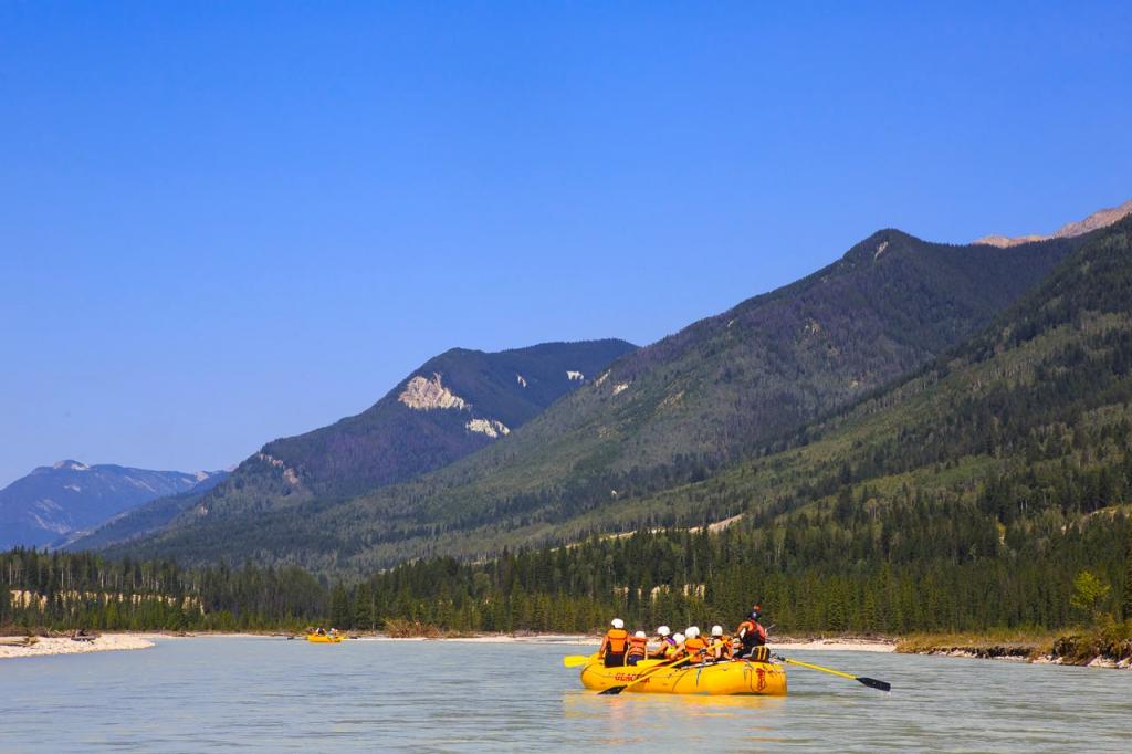 Scenic Family Rafting on the Kicking Horse River in Golden BC