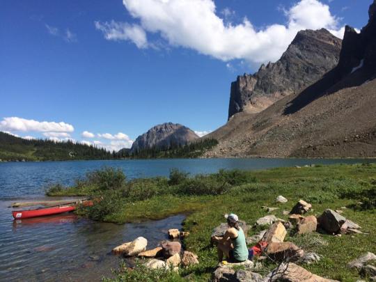 Hiking and canoeing at Gorman Lake in Golden BC