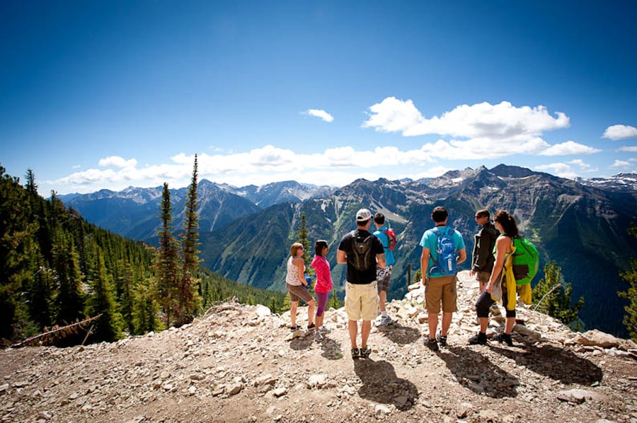 view of golden bc from kicking horse mountain resort