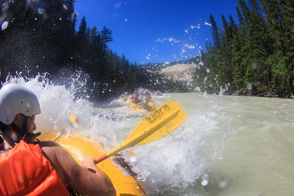 White water rafting Kicking Horse River Golden BC