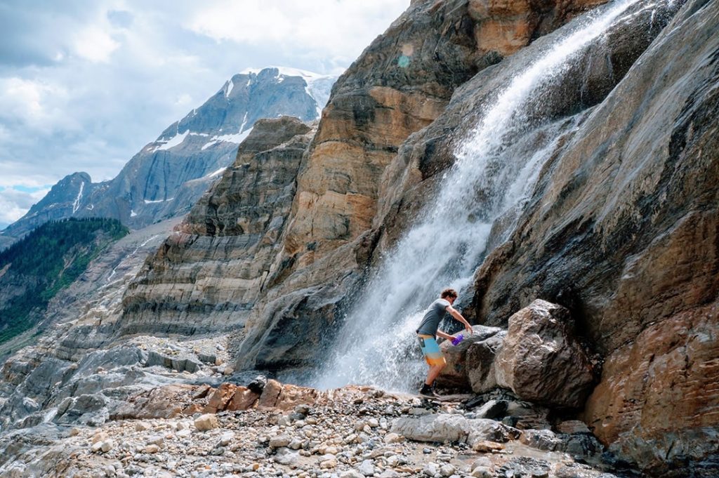 Waterfalls from Mummery Glacier, Golden BC
