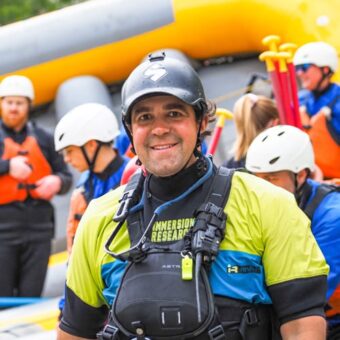 Raft guide Austin Bandl at Glacier Raft Company