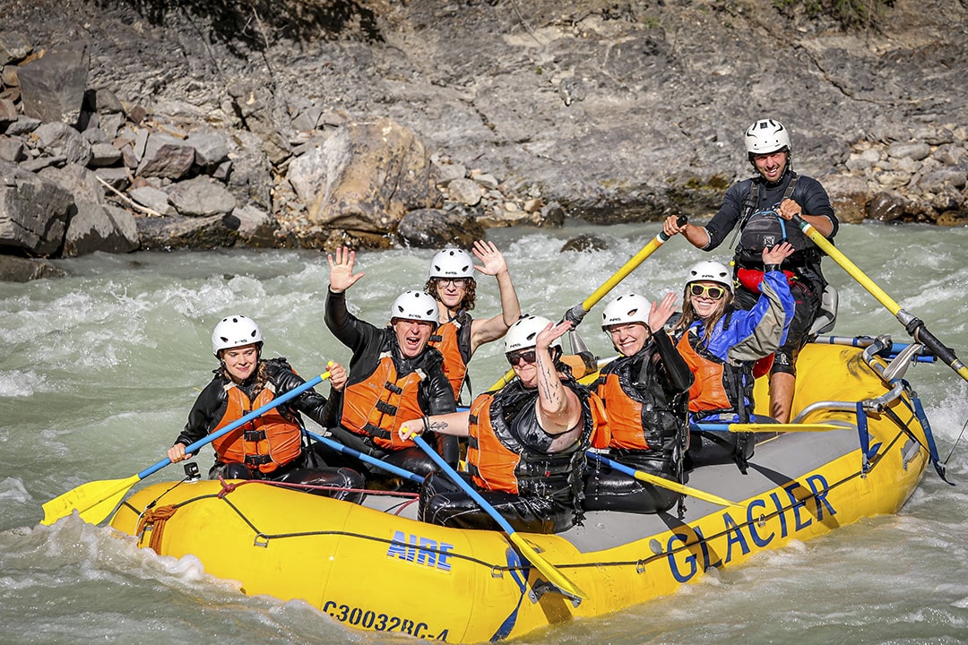 Raft guide Chris Scotten on Kicking Horse River